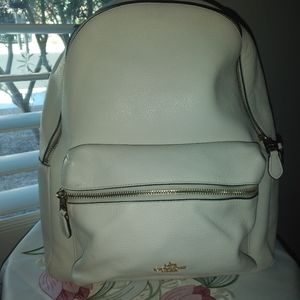 Coach cream backpack